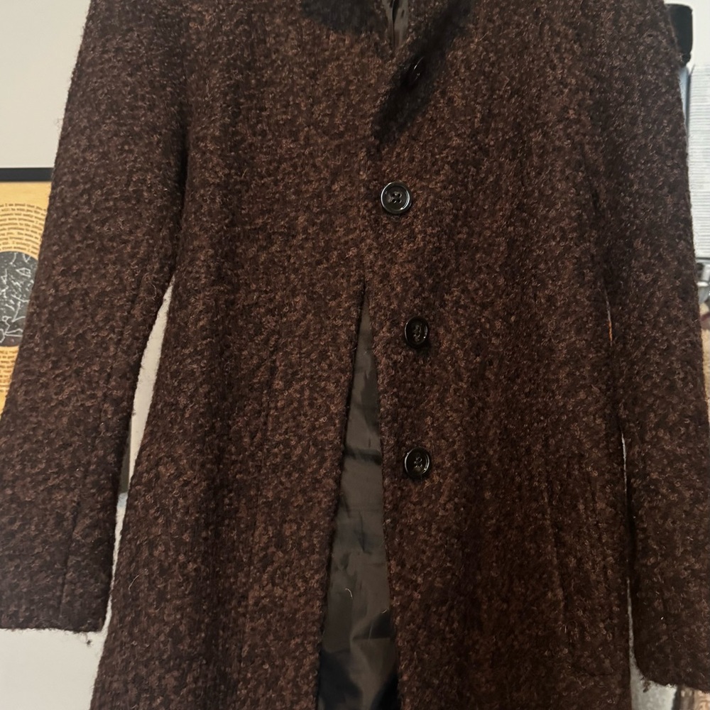 Anne Klein Dark Brown Teddy Jacket